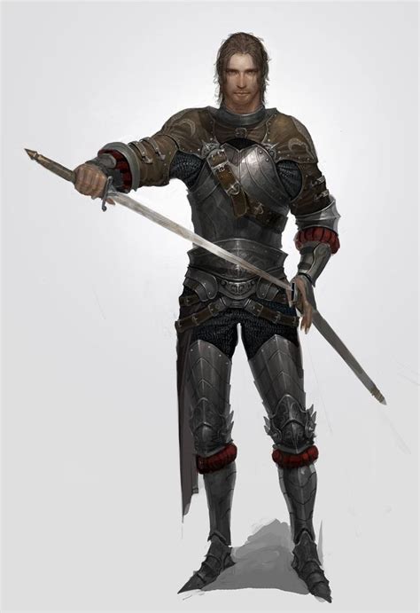 A Man Dressed In Armor Holding Two Swords