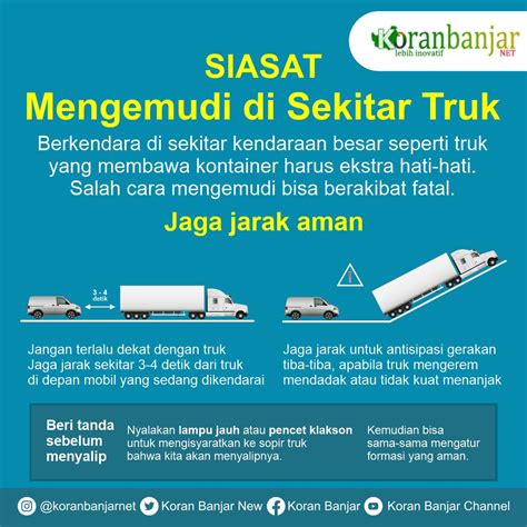 Siasat Mengemudi Di Belakang Truk Begini Caranya Koranbanjar Net