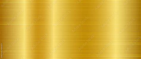 Vector Realistic Gold Metal Background Yellow Chrome Reflective