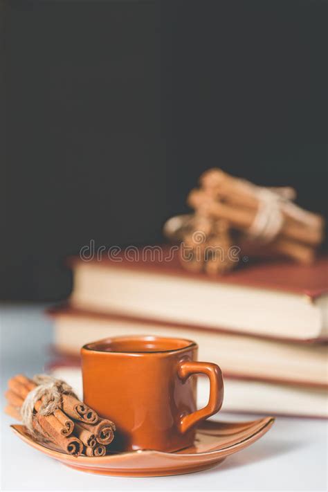 Cup Of Hot Tea With Cinnamon Sticks Stock Photo Image Of Drink