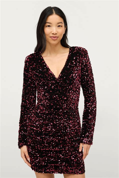 Gina Tricot Pailletkjole Sequin Dress Brun Korte Kjoler Ellosdk