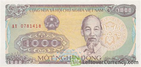 1000 Vietnamese Dong Banknote Type 1988 Exchange Yours For Cash