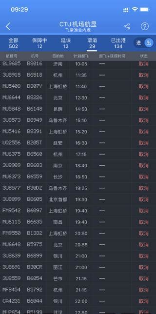 成都雙流機場部分航班取消有出行計劃的旅客請關注 人人焦點