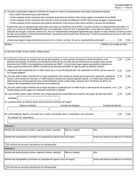 Formulario H0011 S Fill Out Sign Online And Download Fillable Pdf Texas Spanish