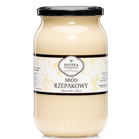 Miód Rzepakowy 900ml 1200g Sklep BRAT pl