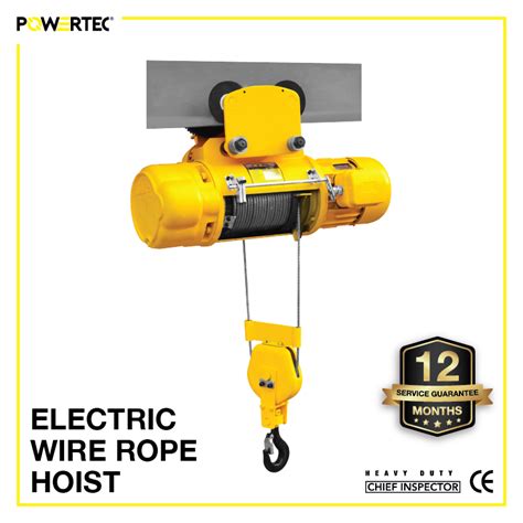 Powertec Jual Wire Rope Hoist Dengan Kapasitas Lengkap Bergaransi