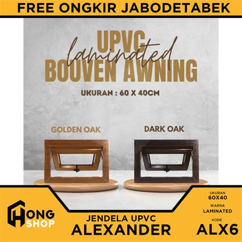 Jual Jendela Upvc Alexander Oak Series X Jungkit Single Awning