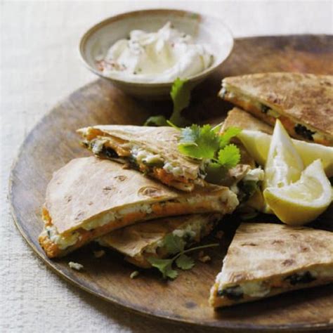 Quesadilla S Met Zoete Aardappel Spinazie En Geitenkaas Recept