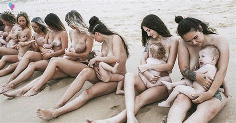 Dàn thiên thần bỉm sữa bán nude cho con bú trên bãi biển gây bão mạng