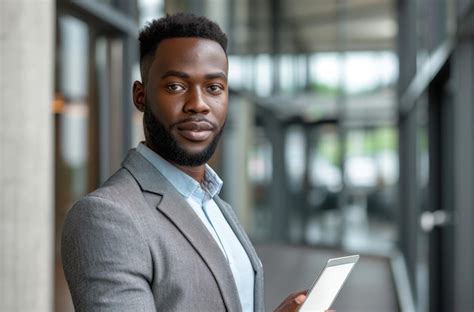 Premium Photo Businessman Holding A Tablet Computer In The Office