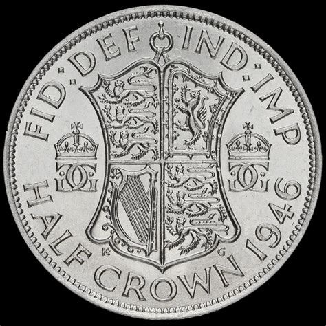 George Vi Silver Half Crown Ef