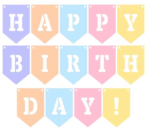 Printable Happy Birthday Cut Out Letters Kartu Tema Ulang Tahun Anak