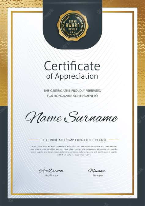 Premium Vector Premium Certificate Diploma Template