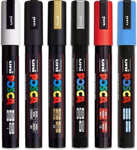 Posca PC 1M Paint Art Marker Pens Fabric Glass Metal Pen Pack Of 21