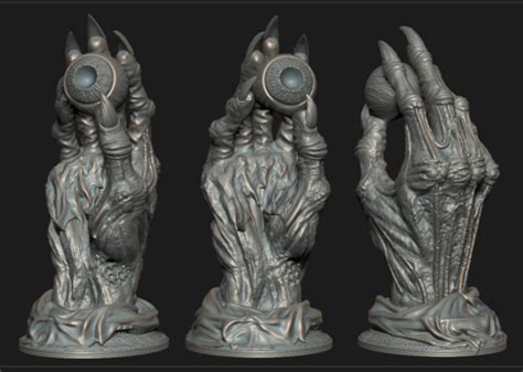 恶魔之手 克苏鲁之眼模型 人体器官模型库 Zbrush Ztl Zbp 模型下载 Cg模型网