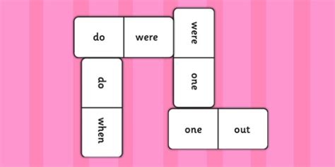 Phase 4 Tricky Words Dominoes Teacher Made