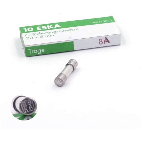 10x Fusible Temporisé T En Verre 8a 250vac 5x20mm Cdiscount Auto