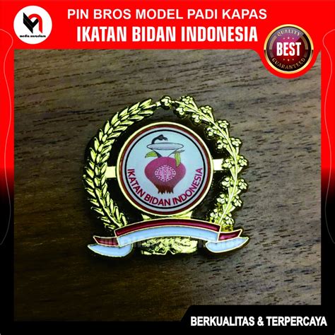 Jual Pin Bros Ikatan Bidan Indonesia Pin Lencana Logo Ibi Model Padi