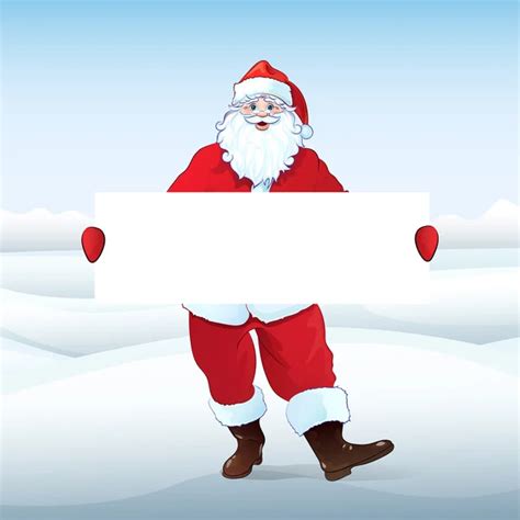 Santa Holding A Banner Stock Vectors Royalty Free Santa Holding