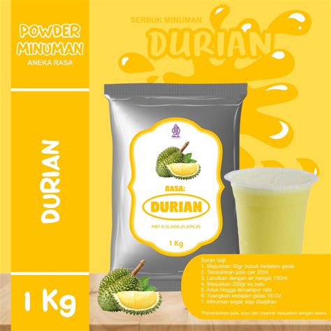 Jual Bubuk Serbuk Minuman Rasa Durian Bubuk Minuman Kekinian Kg Instan