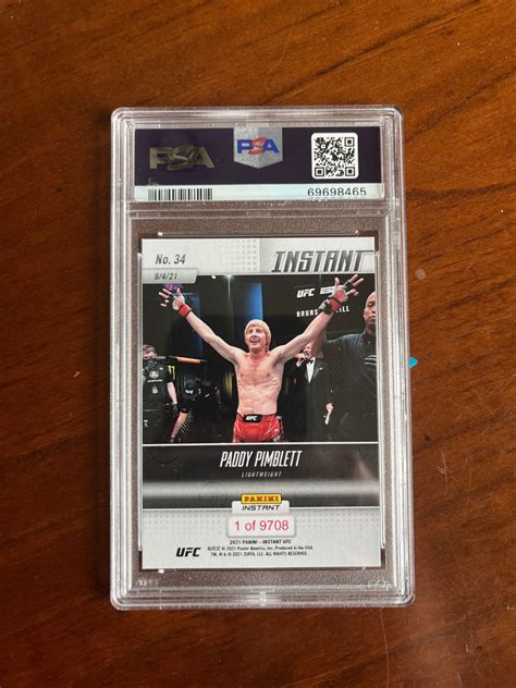 Panini Instant Ufc Paddy The Ufc Baddy Pimblett Graded