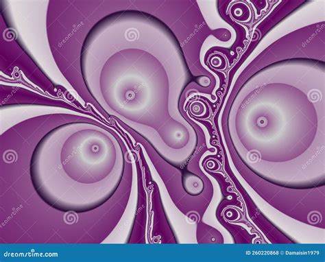 Purple Pink Fractal Abstract Texture Graphics Stock Illustration