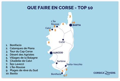 10 Cartes Touristiques De La Corse Plages Villages