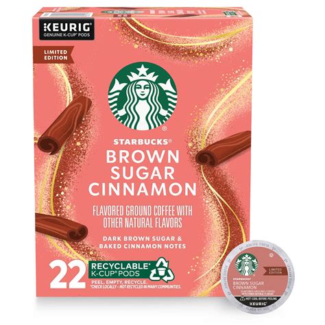 Starbucks Brown Sugar Cinnamon Naturally Flavored K Cup Coffee Pods