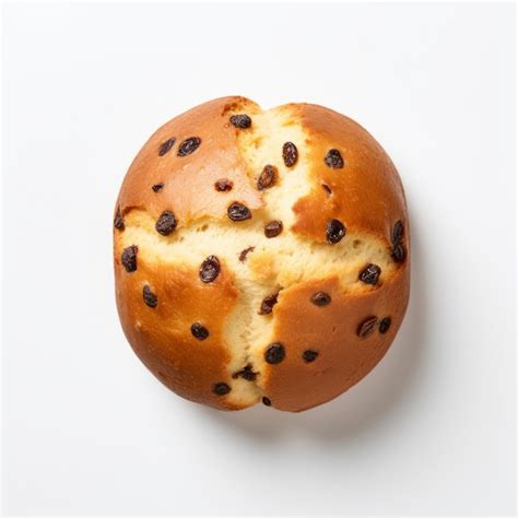 Premium Ai Image Top View Minimalistic Of An Isolated Panettone