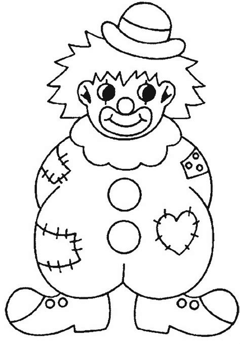 Okul Öncesi Palyaço Boyama Sayfaları Clown crafts Coloring pages