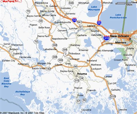 Lafourche Parish Map