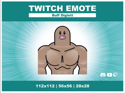 Buff Diglett Emote for Twitch - Etsy