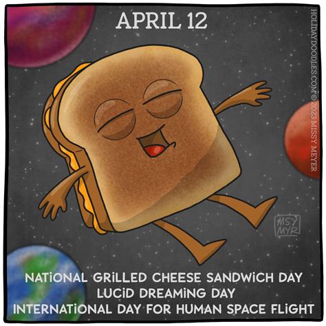 April Every Year National Grilled Cheese Sandwich Day Lucid