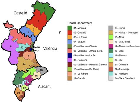 FIGURE Health Departments In The Valencian Region Of Spain Each