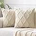 Amazon MIULEE Beige Decorative Throw Pillow Covers 18x18 Inch Set