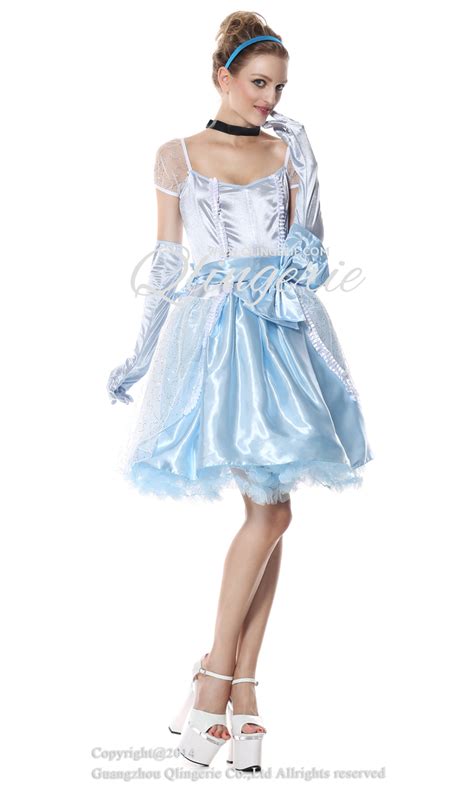 Elegant Adult Celeste Princess Cinderella Translucent Role Play Cosplay