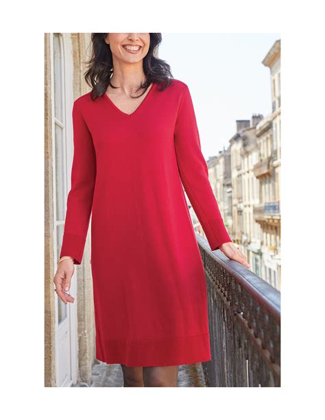 Robe en laine fine mérinos trapèze Achat en ligne B Solfin