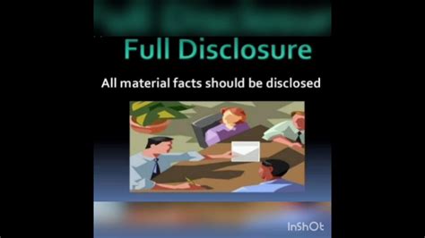 Full Disclosure Principle Youtube