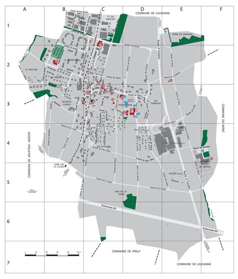 Commune De Romanel Sur Lausanne Plan De La Commune