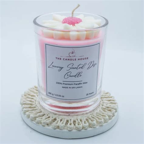 Jar Candle With Daisy Flowers For Sale In Sri Lanka Thecandlehouselk