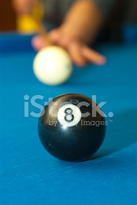 Pool Ball With The White Cue Stock Photo | Royalty-Free | FreeImages