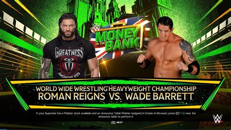 WWE 2K24 WORLD WIDE WRESTLING HEAVYWEIGHT CHAMPIONSHIPROMANREIGNS VS