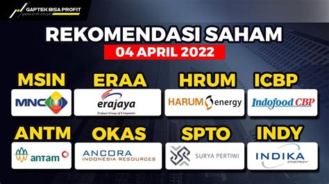 Analisa Saham Tgl April Hari Senin Msin Eraa Hrum Icbp