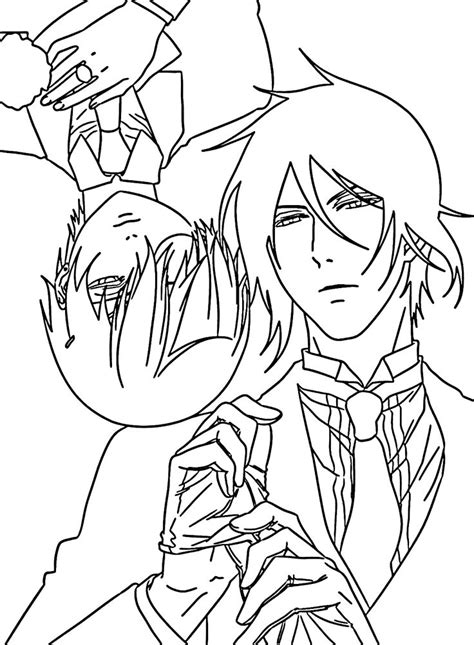 Black Butler Sebastian Coloring Pages