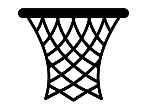 Basketball Hoop Svg Basketball Net Silhouette Basketball Ring Clipart