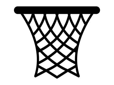 Basketball Hoop Svg Basketball Net Silhouette Basketball Ring Clipart