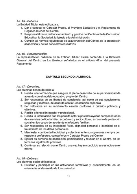 Reglamento De Regimen Interior PDF