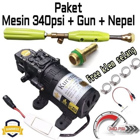 Jual Paket Mesin Psi Gun Nepel Dinamo Sprayer Water Pump Dc Best