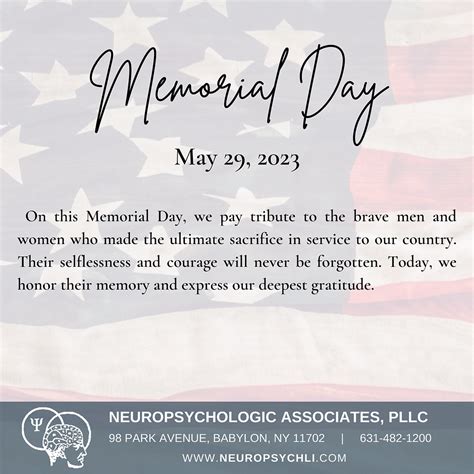 Memorial Day May 29 2023