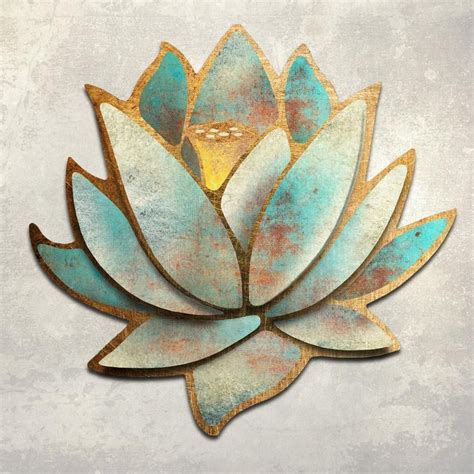 Lotus Wall Art Metal Sculpture Inches By Inches Lotus Etsy